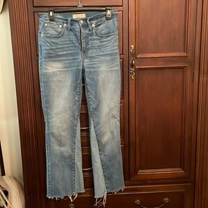 Madewell cropped flare jeans